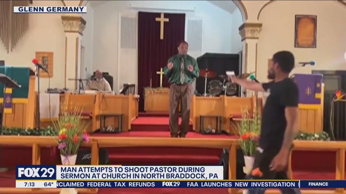 Man tries to shoot pastor during livestreamed service at Pennsylvania church